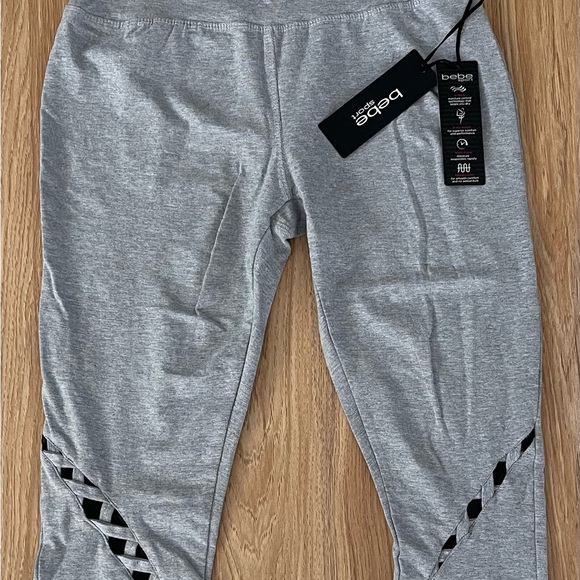 BEBE CAPRI LEGGING color gray size large - Picture 4 of 10
